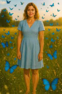 Fjäril vingad syns på Haga